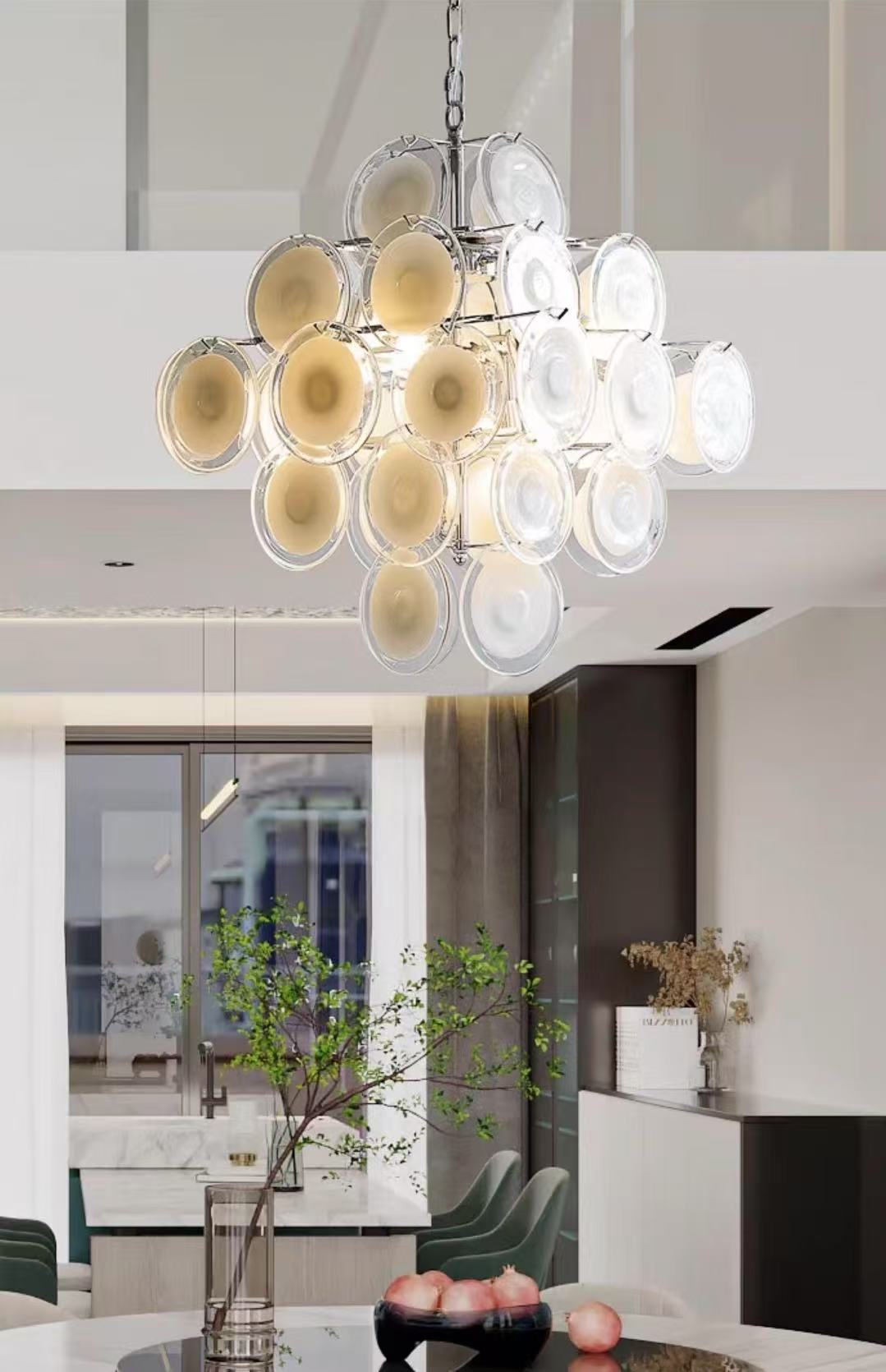 Medallion Glass Chandelier
