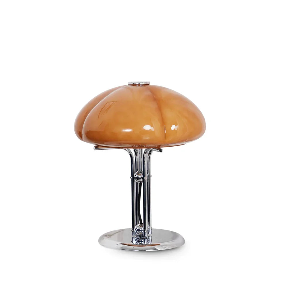 Quadrifoglio Table Lamp retro glass shade full view