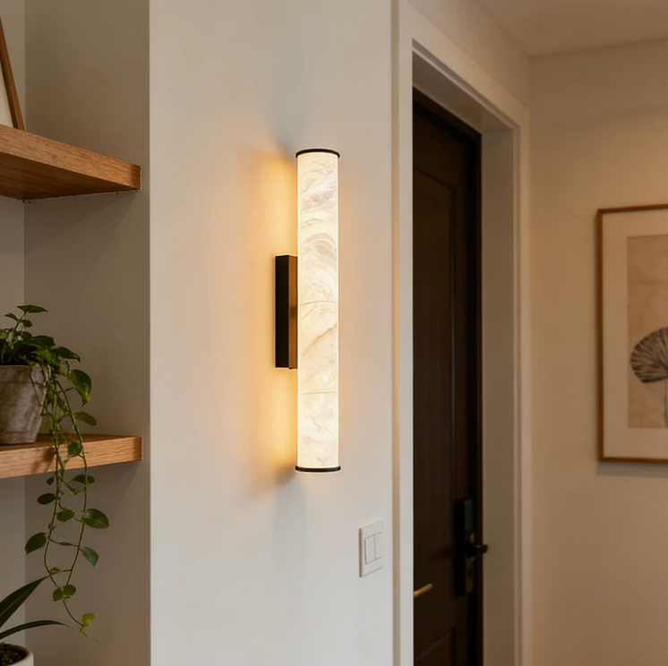 Stelo Linear Alabaster Wall Sconce