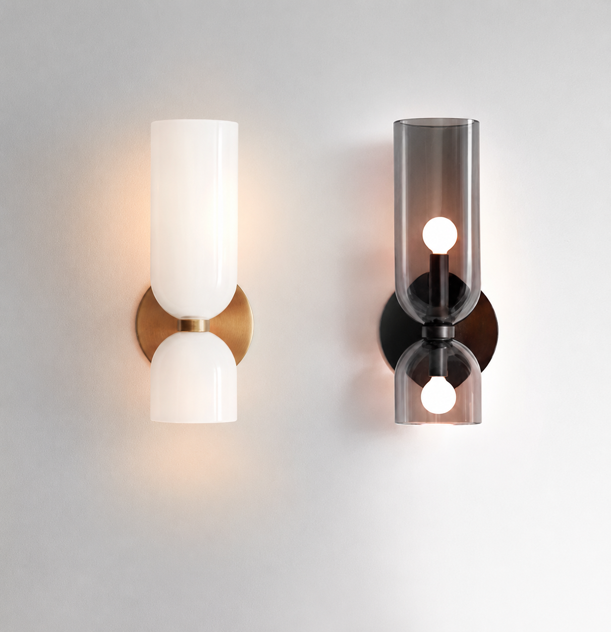 Linear Fluted Glass Wall Sconce