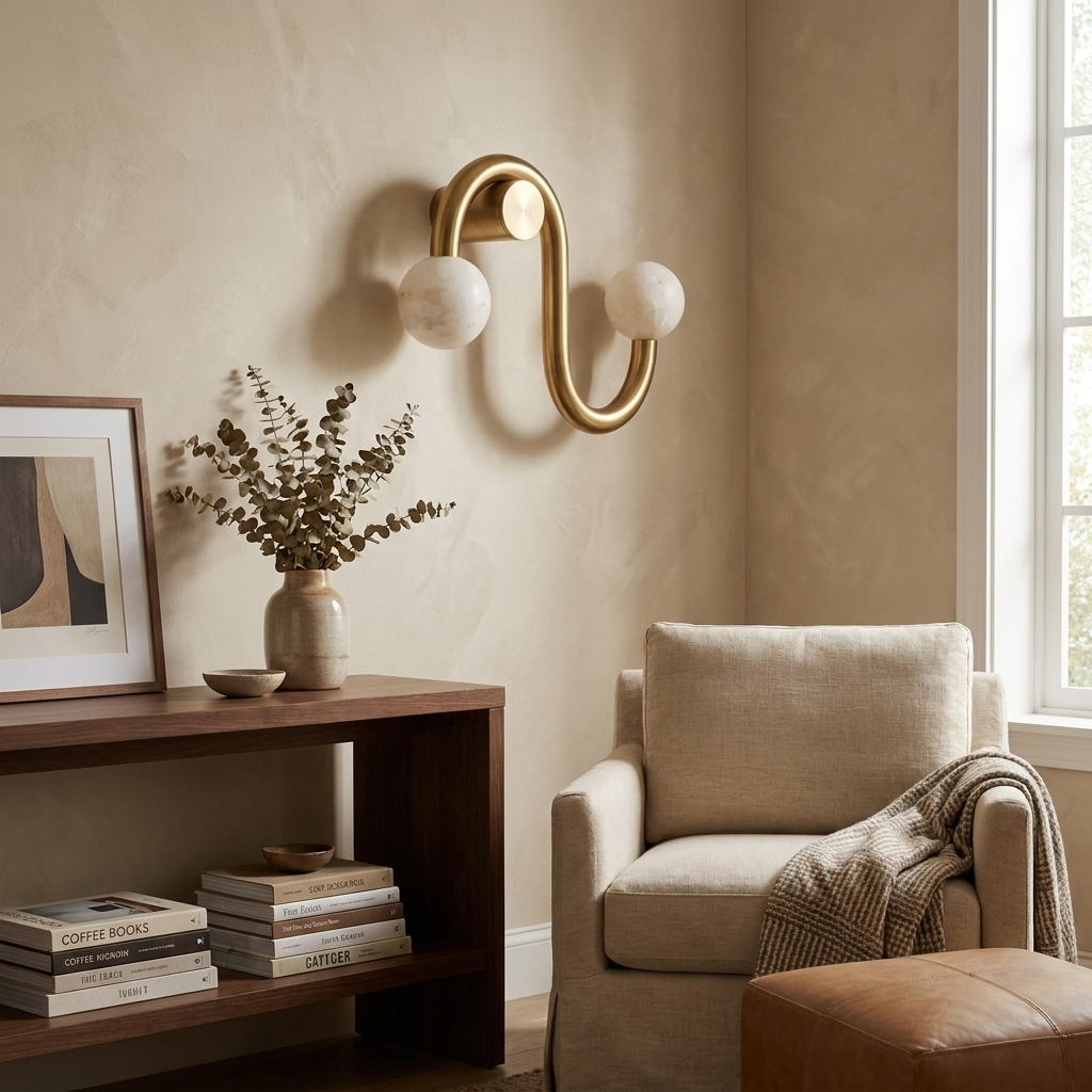 Ripple Alabaster Wall Sconce