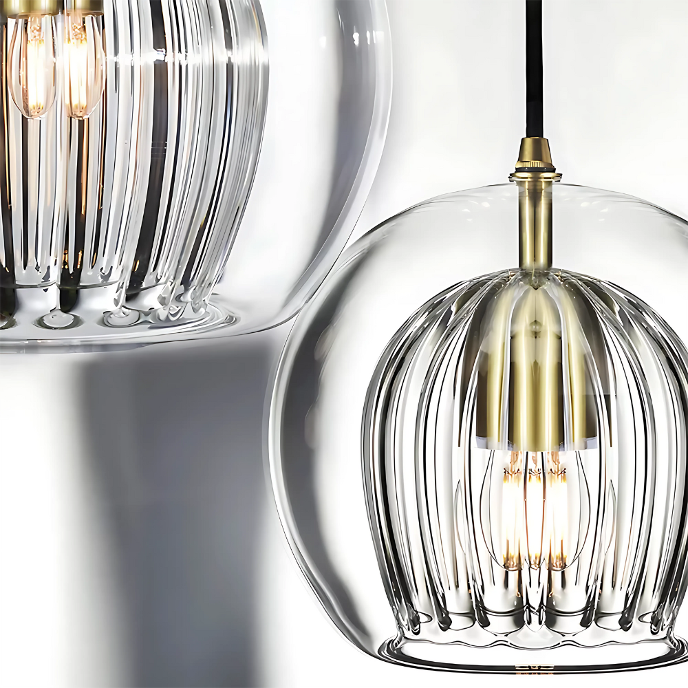 Pleated Glass Pendant Light