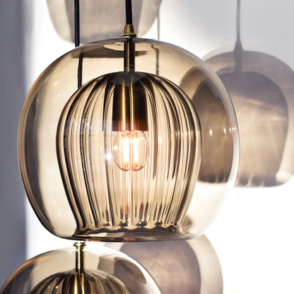 Pleated Glass Pendant Light
