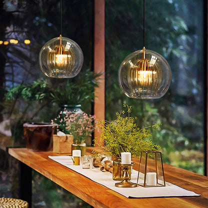 Pleated Glass Pendant Light