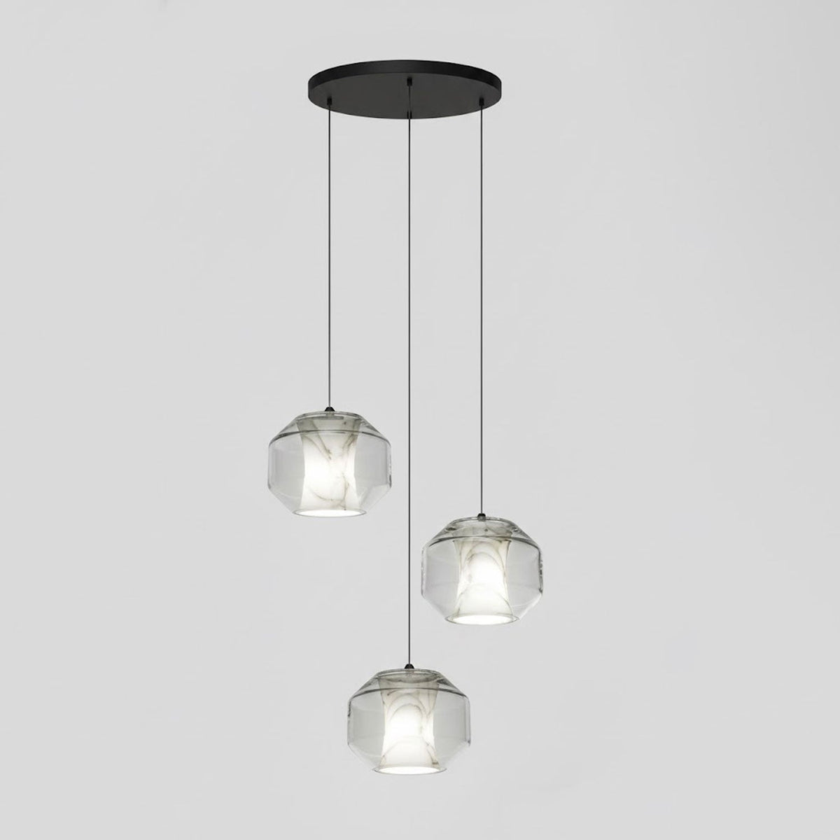 Alabaster Glass Cylinder Pendant Light