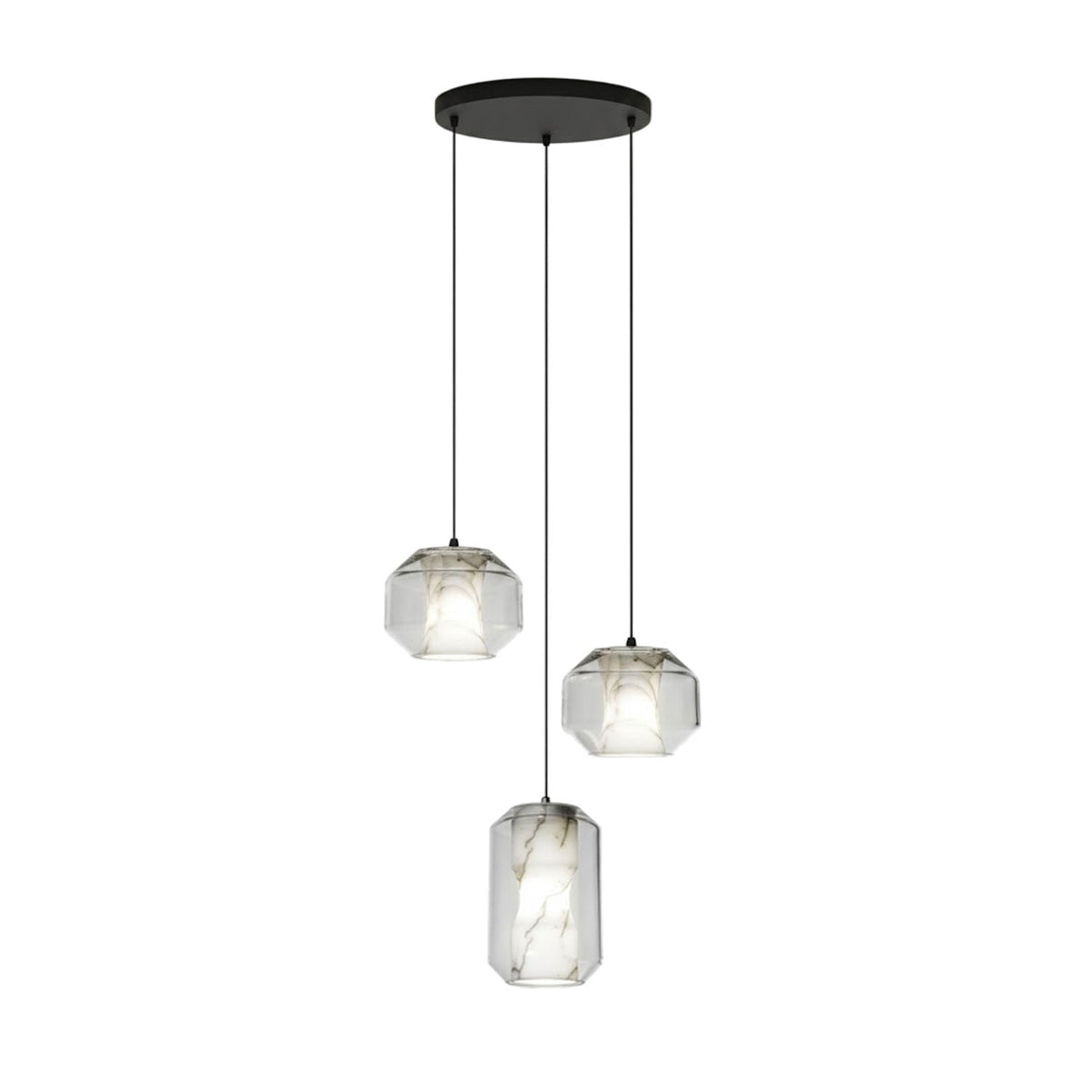Alabaster Glass Cylinder Pendant Light