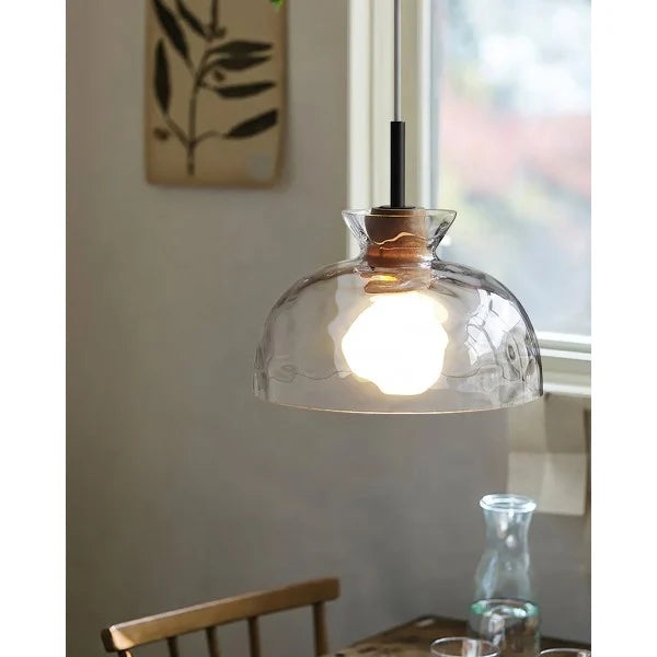 Modern Water Ripple Transparent Glass Pendant Lamp M16