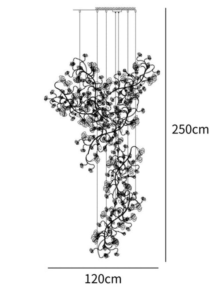 Extra Large Ceramic Leaf Tulip LED Chandelier