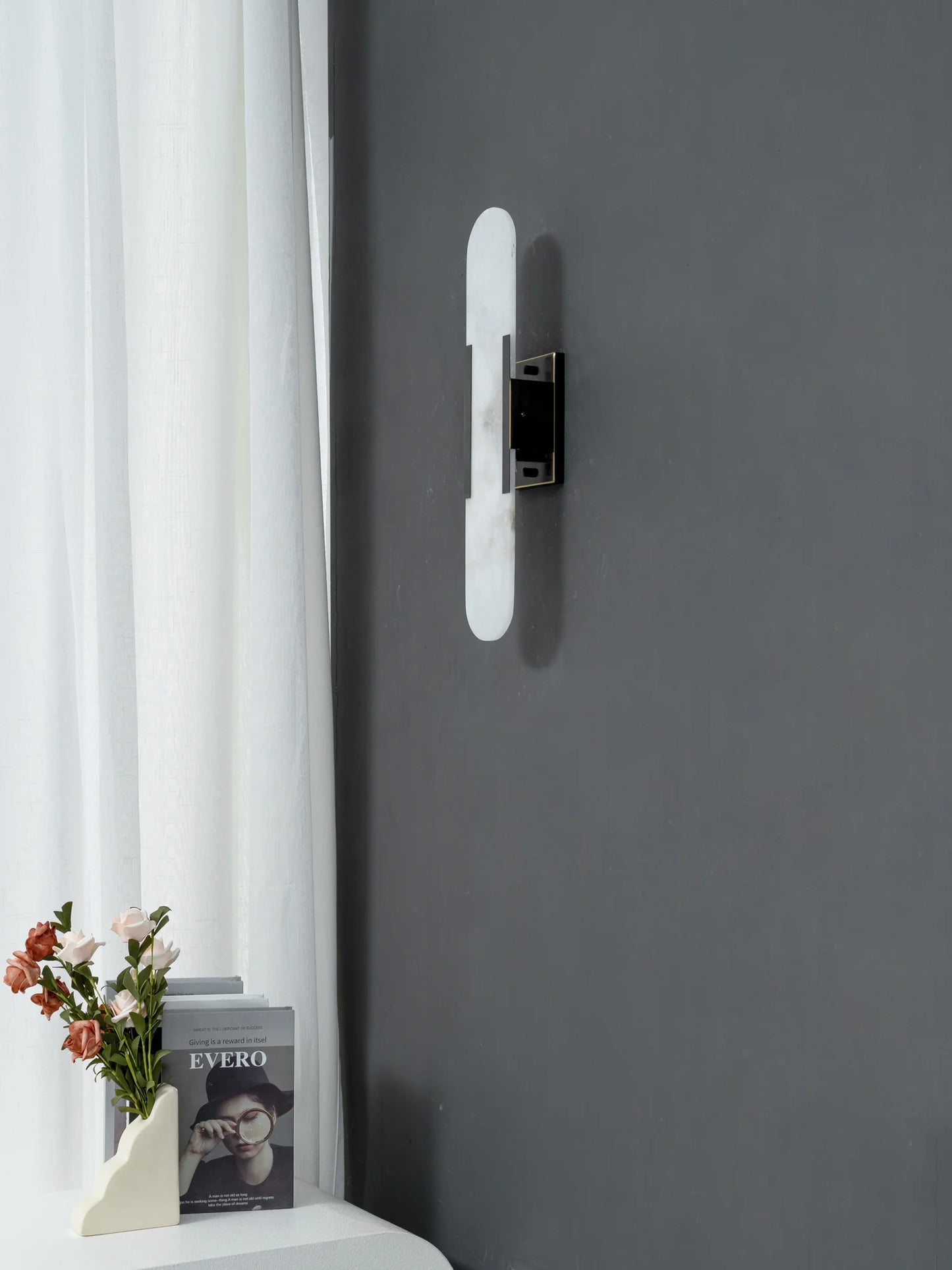 Geometric Alabaster Wall Sconce