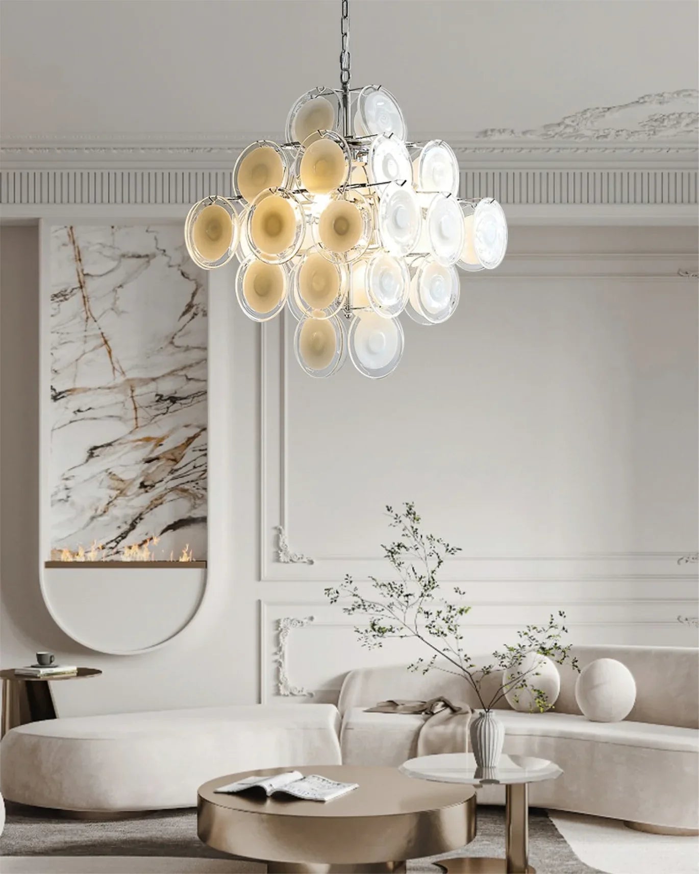 Medallion Glass Chandelier