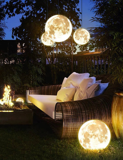 Selene Lunar Textured Outdoor Chandelier