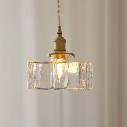 Jewel Glass Brass Pendant Light