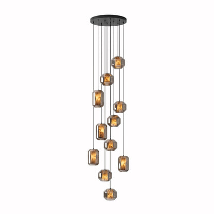 Alabaster Glass Cylinder Pendant Light