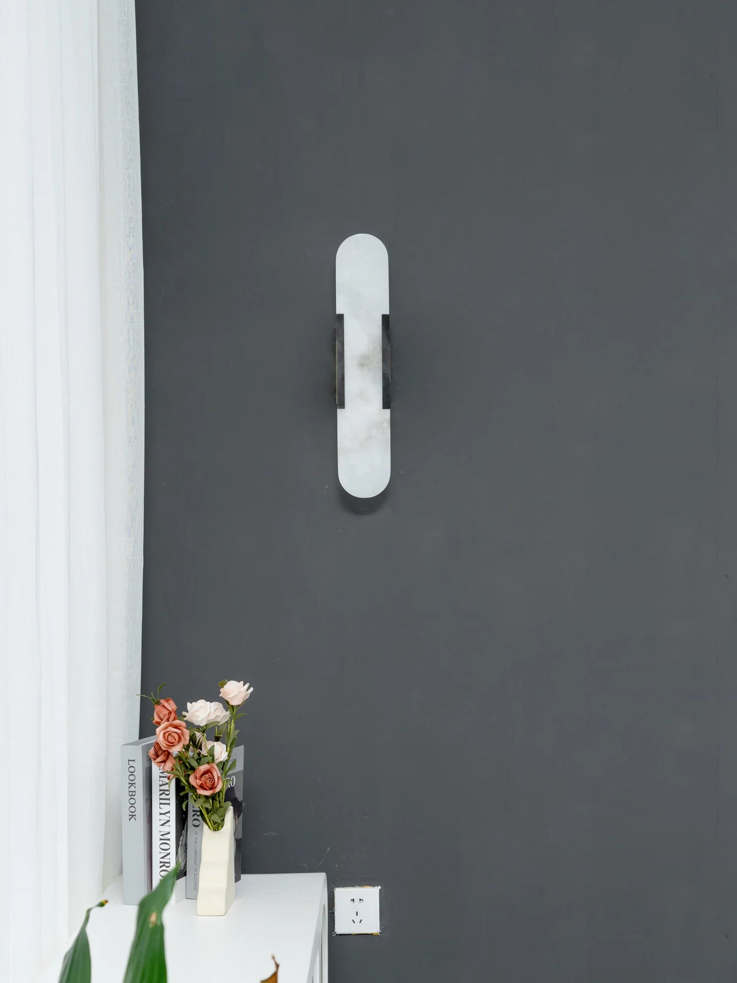 Geometric Alabaster Wall Sconce
