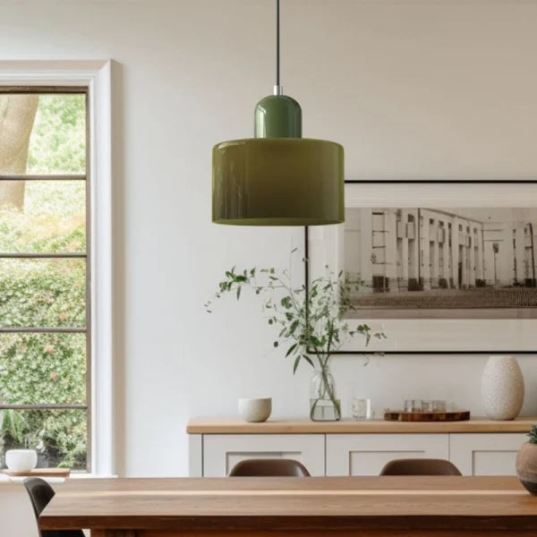 Nordic Morandi Cylinder Glass Pendant Light S66