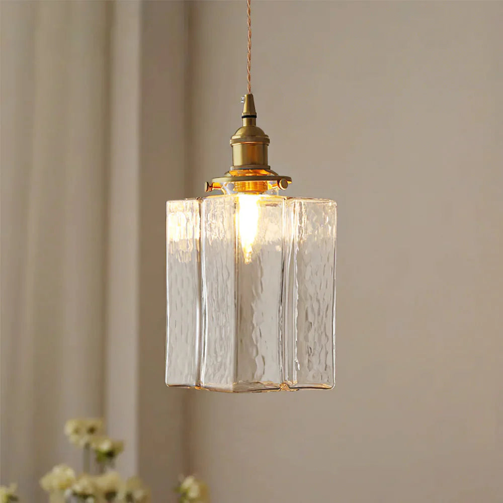 Jewel Glass Brass Pendant Light