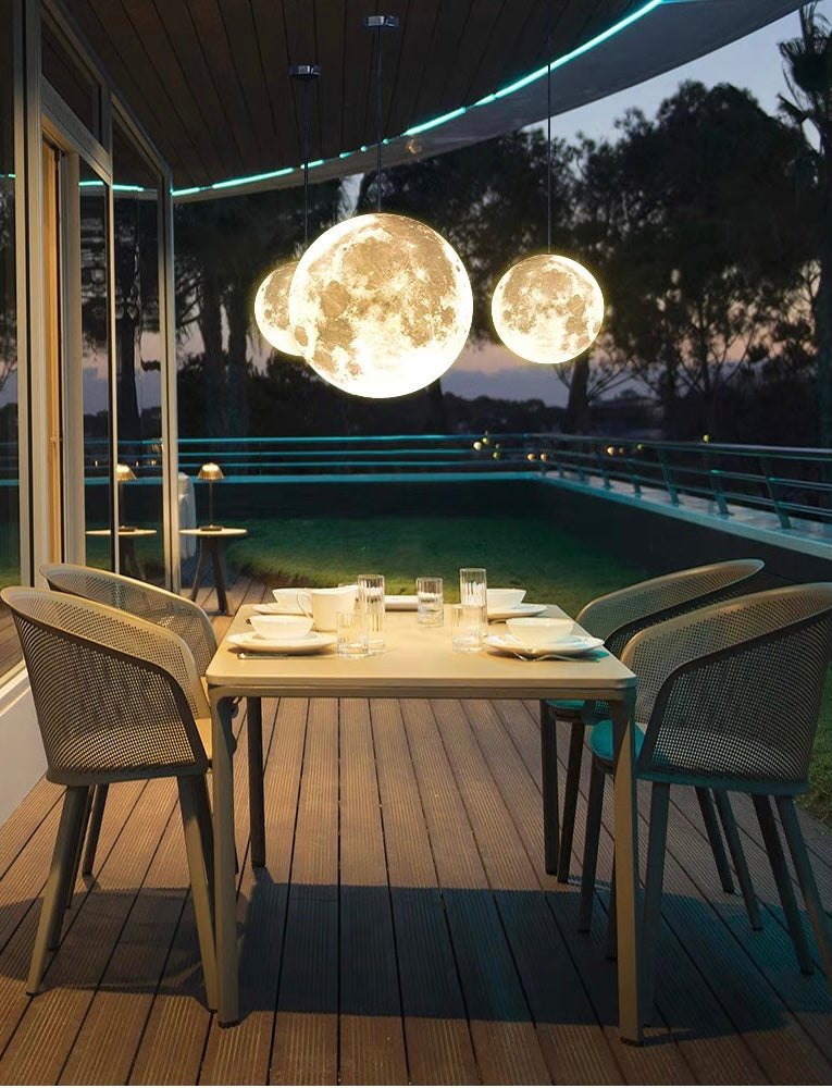 Selene Lunar Textured Outdoor Chandelier