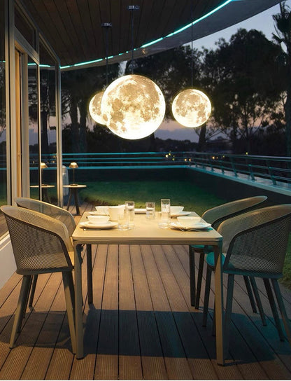 Selene Lunar Textured Outdoor Chandelier