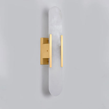 Alabaster Wall Lamp pair installed UAE bedroom