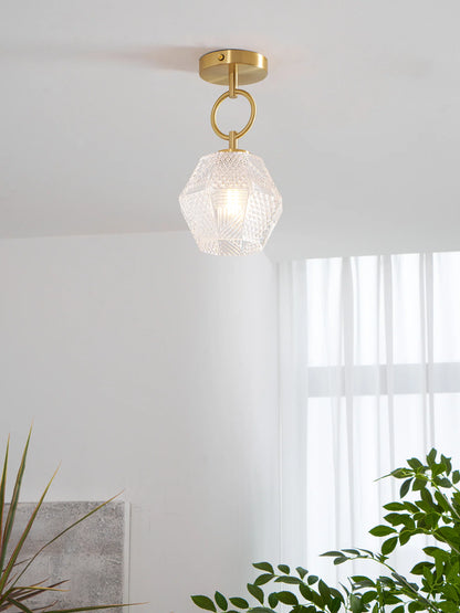 Diamond Cut Art Deco Ceiling Light