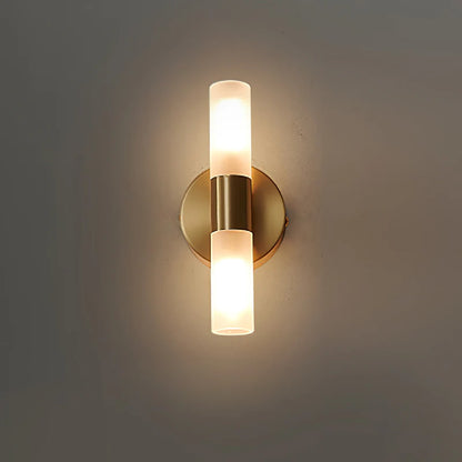 Barton Brass and White Wall Light