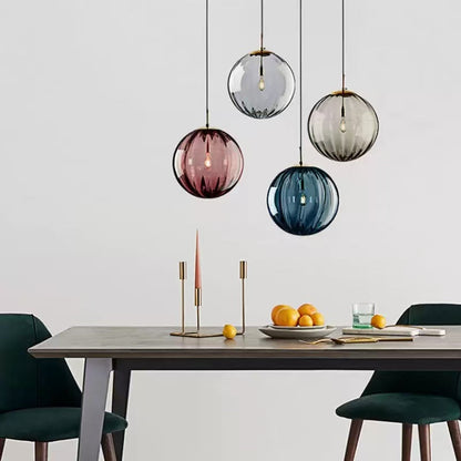 Nordic Water Pattern Glass Ball Pendant Light S96