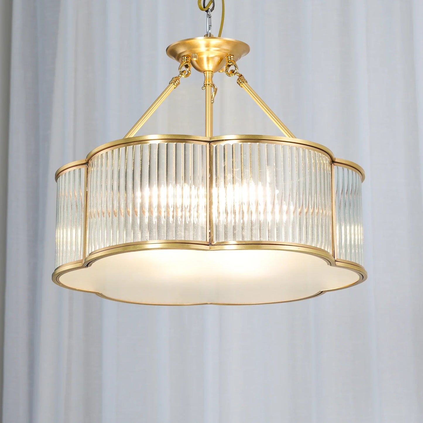 Basil Chandelier installed UAE luxury dining room