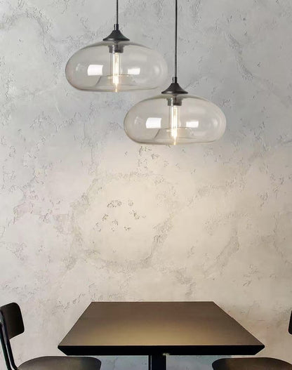Doughnut glass pendant light