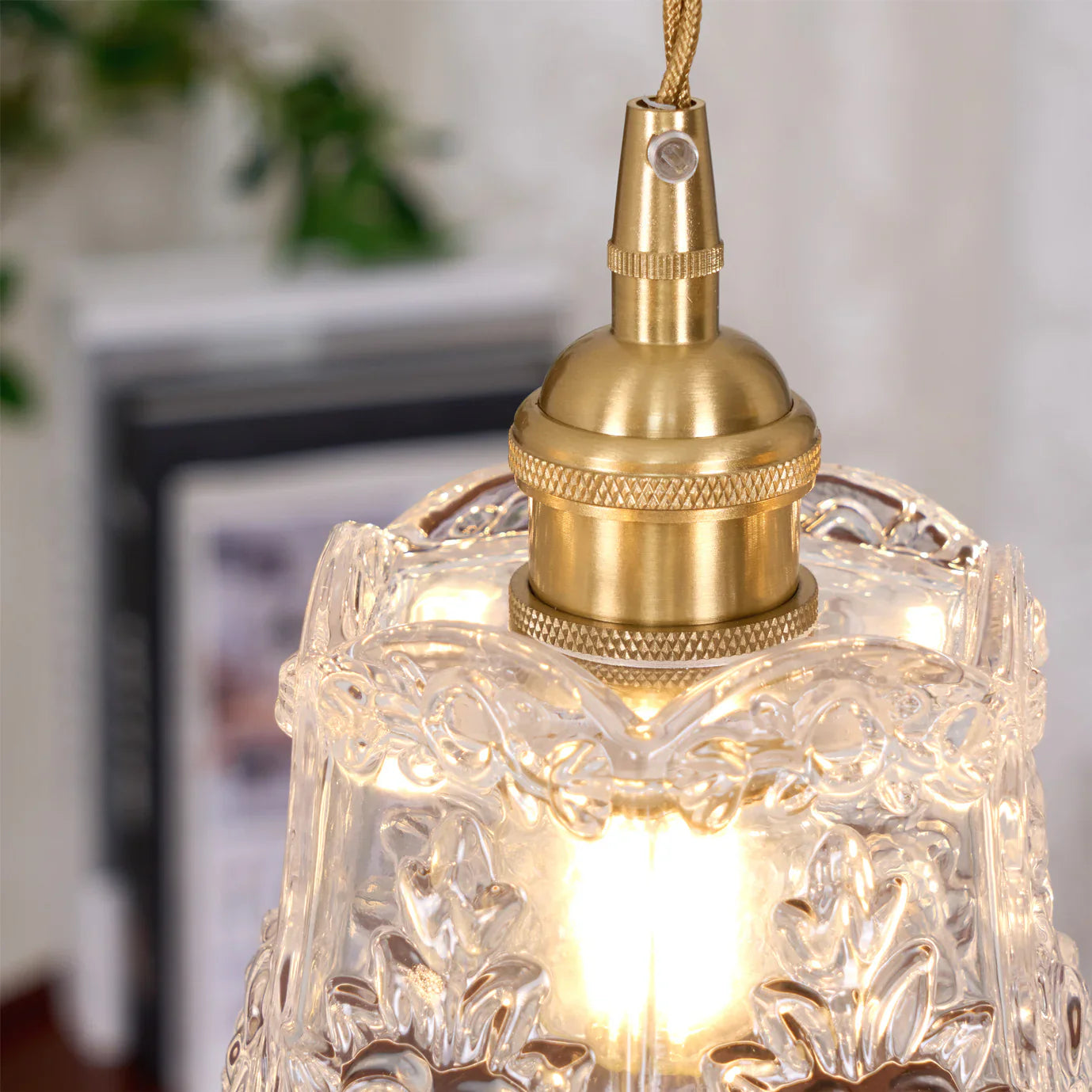 Vintage Clear Glass Pendant Lamp