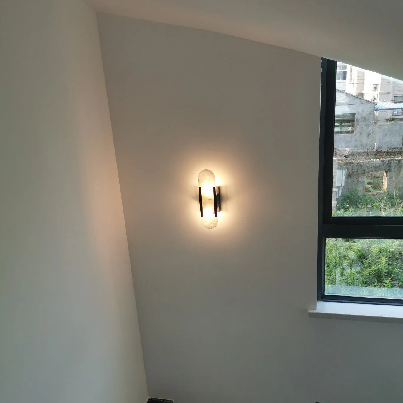 Geometric Alabaster Wall Sconce