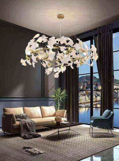 Extra Large Ceramic Leaf Tulip LED Chandelier