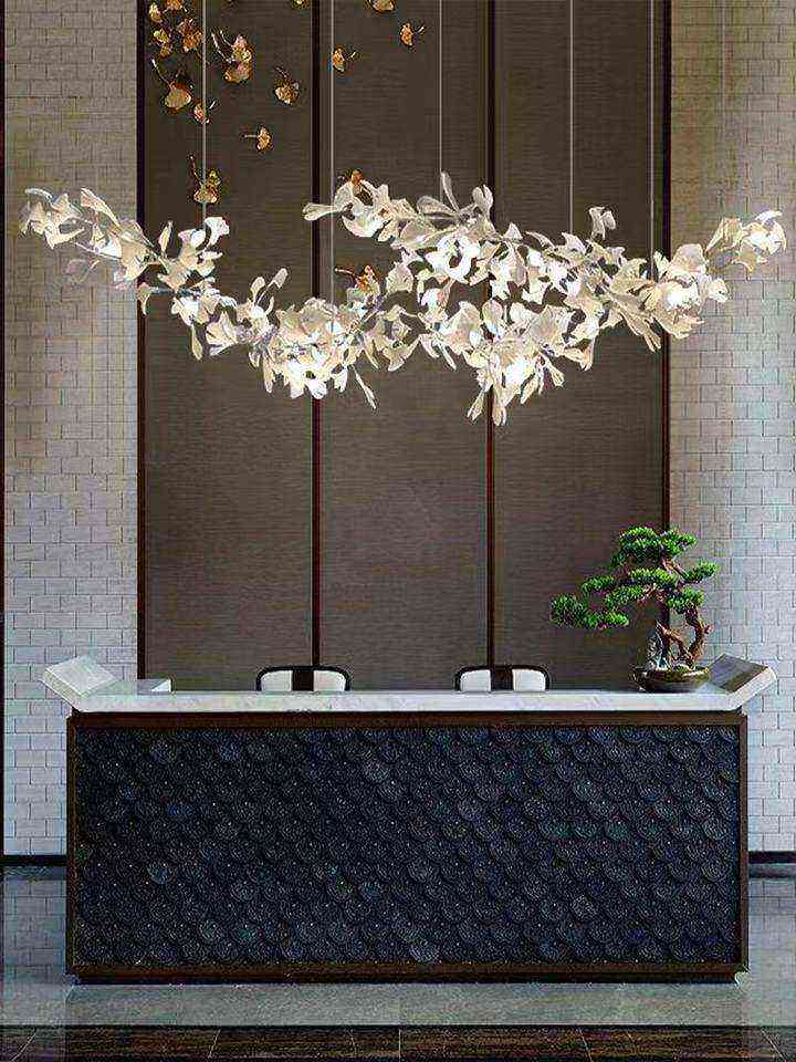 Extra Large Ceramic Leaf Tulip LED Chandelier