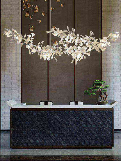 Extra Large Ceramic Leaf Tulip LED Chandelier