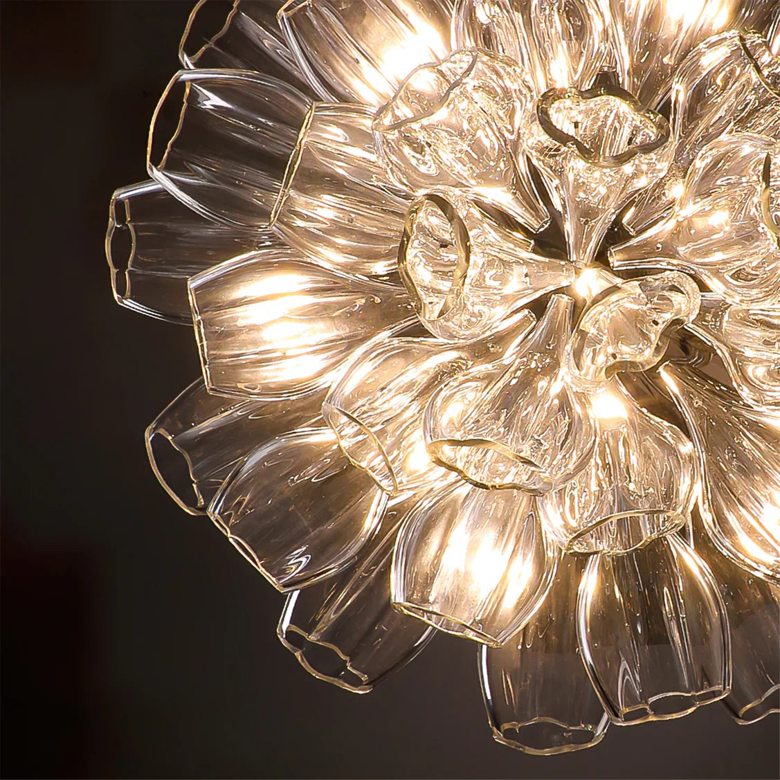 Glass Lotus Chandelier