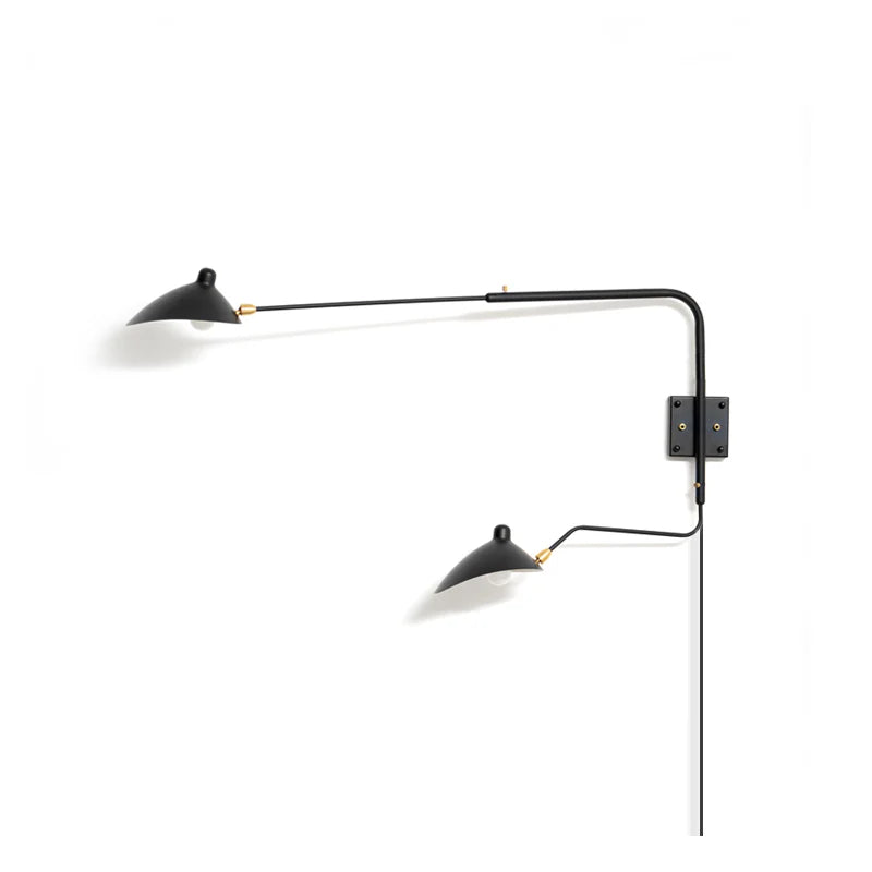 White multi-arm plug-in wall lamp