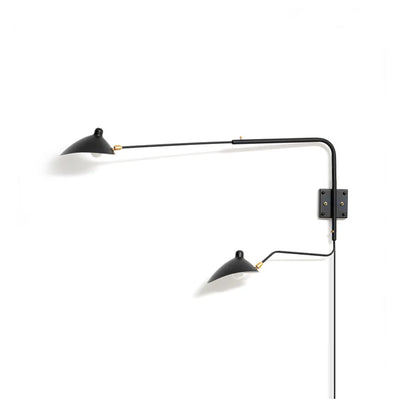 White multi-arm plug-in wall lamp