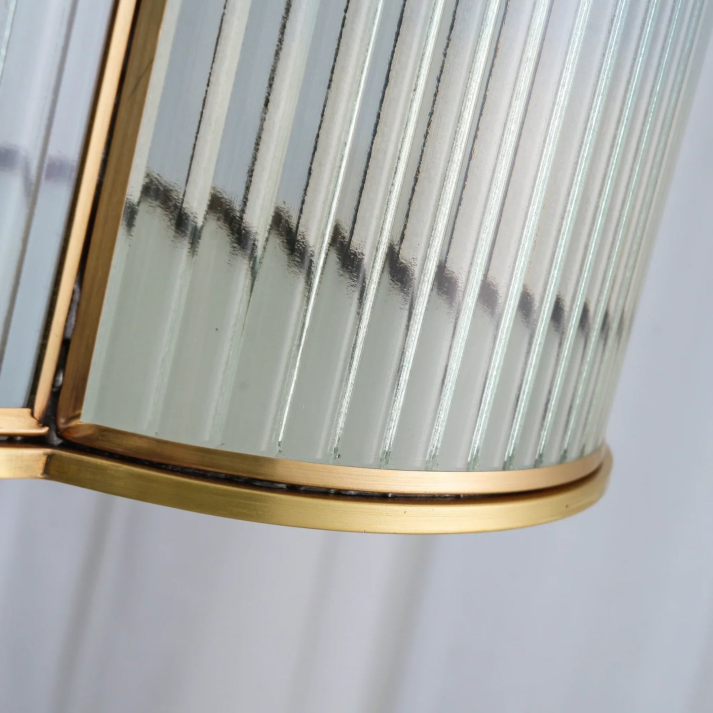 Basil Chandelier brass finish warm glow Dubai