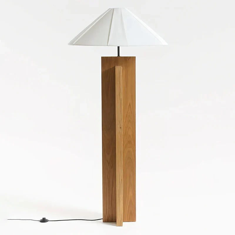 Meridian Crossbase Wood Floor Lamp