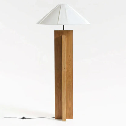 Meridian Crossbase Wood Floor Lamp