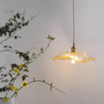 Tiffany Lotus Glass Pendant Light for Living Room S08