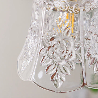 Vintage Clear Glass Pendant Lamp