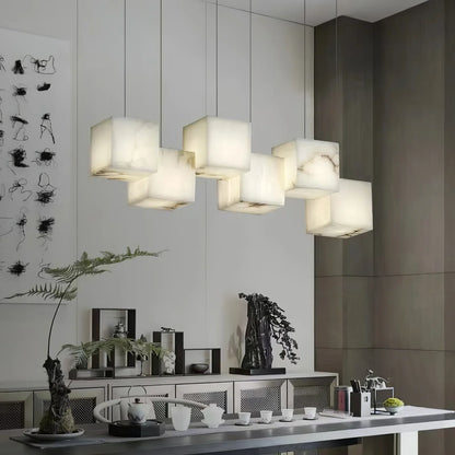 Marble Box Chandelier