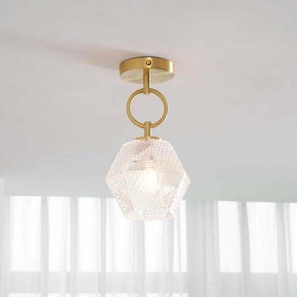 Diamond Cut Art Deco Ceiling Light