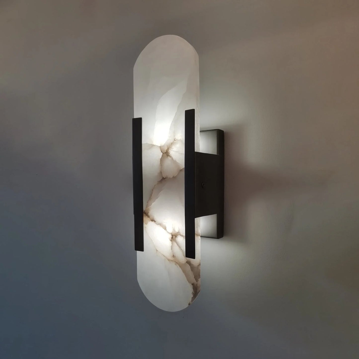 Geometric Alabaster Wall Sconce