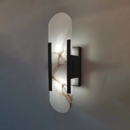Geometric Alabaster Wall Sconce