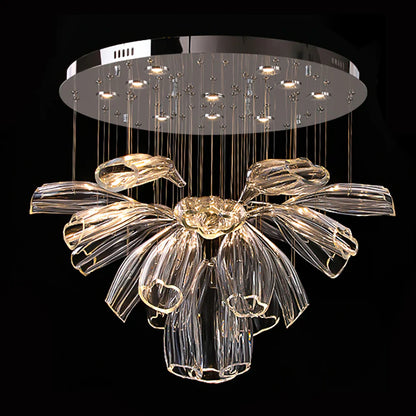 Glass Lotus Chandelier