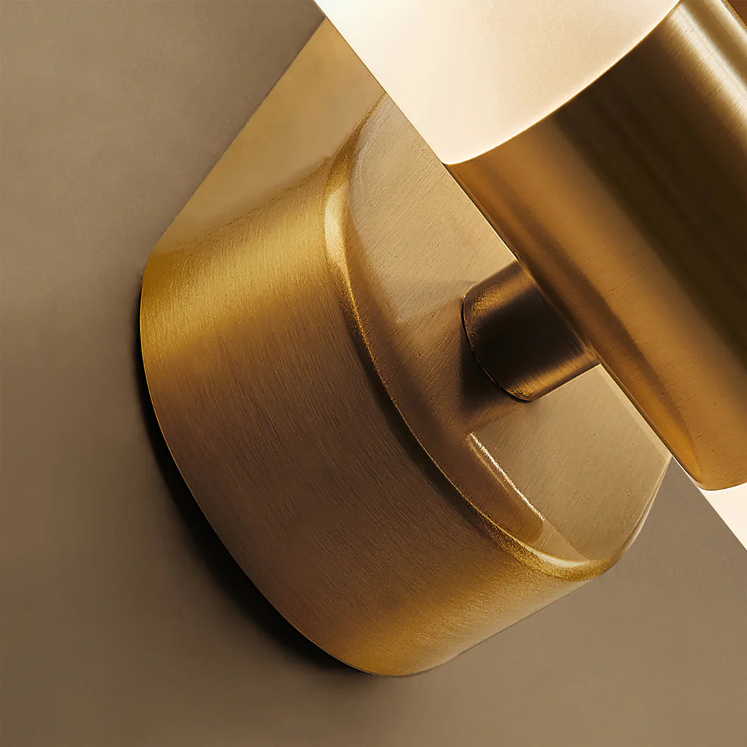 Barton Brass and White Wall Light