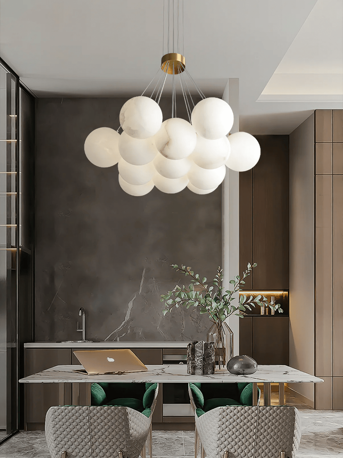 Alabaster Balls Chandelier