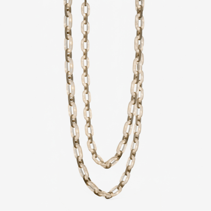 Chain Link Alabaster Chandelier