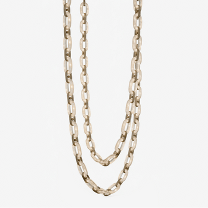 Chain Link Alabaster Chandelier